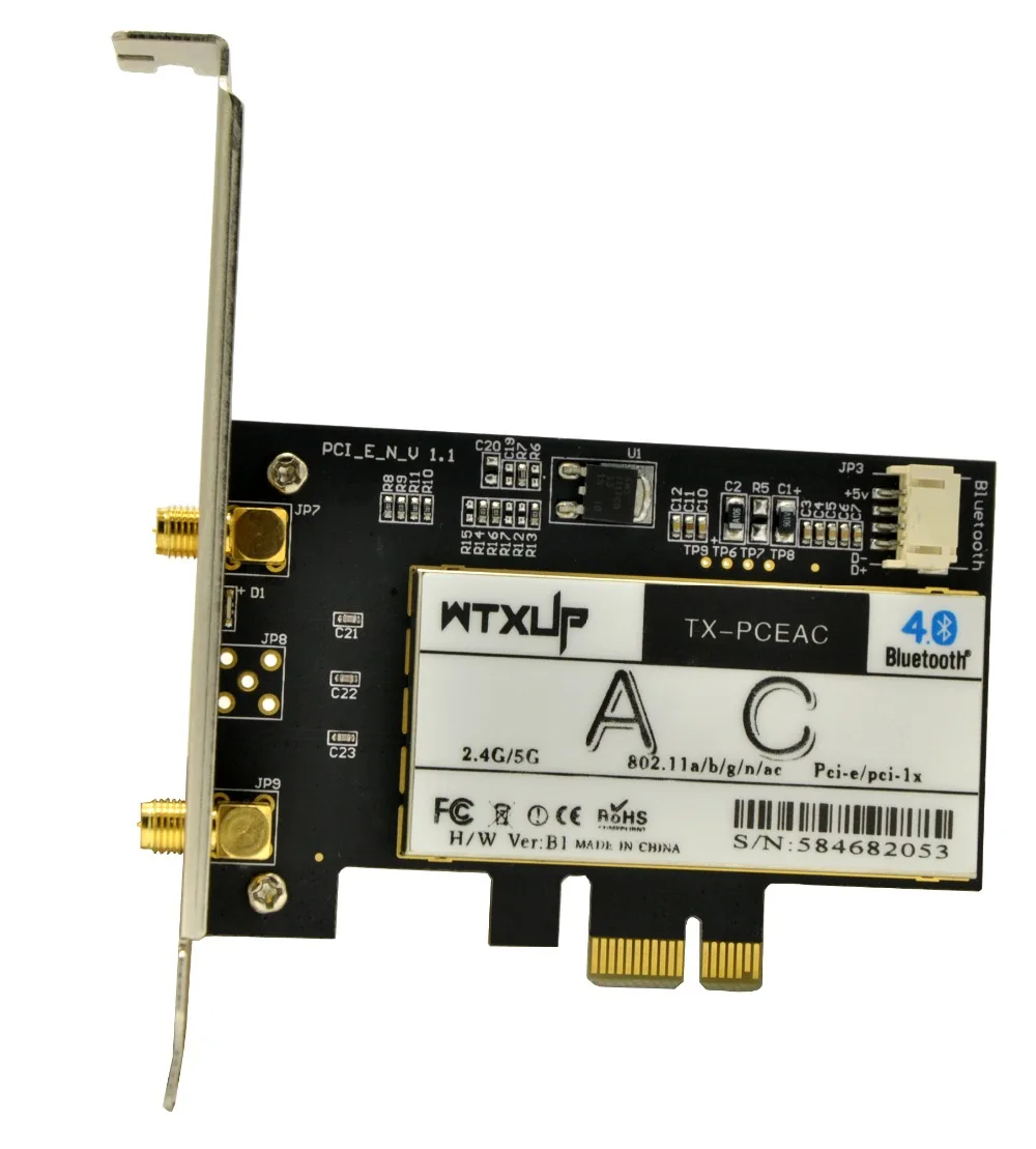 WTXUP Broadcom BCM94371ZAE 802.11AC 867 Мбит/с PCi E WiFi карта настольный PCI Express беспроводной адаптер с
