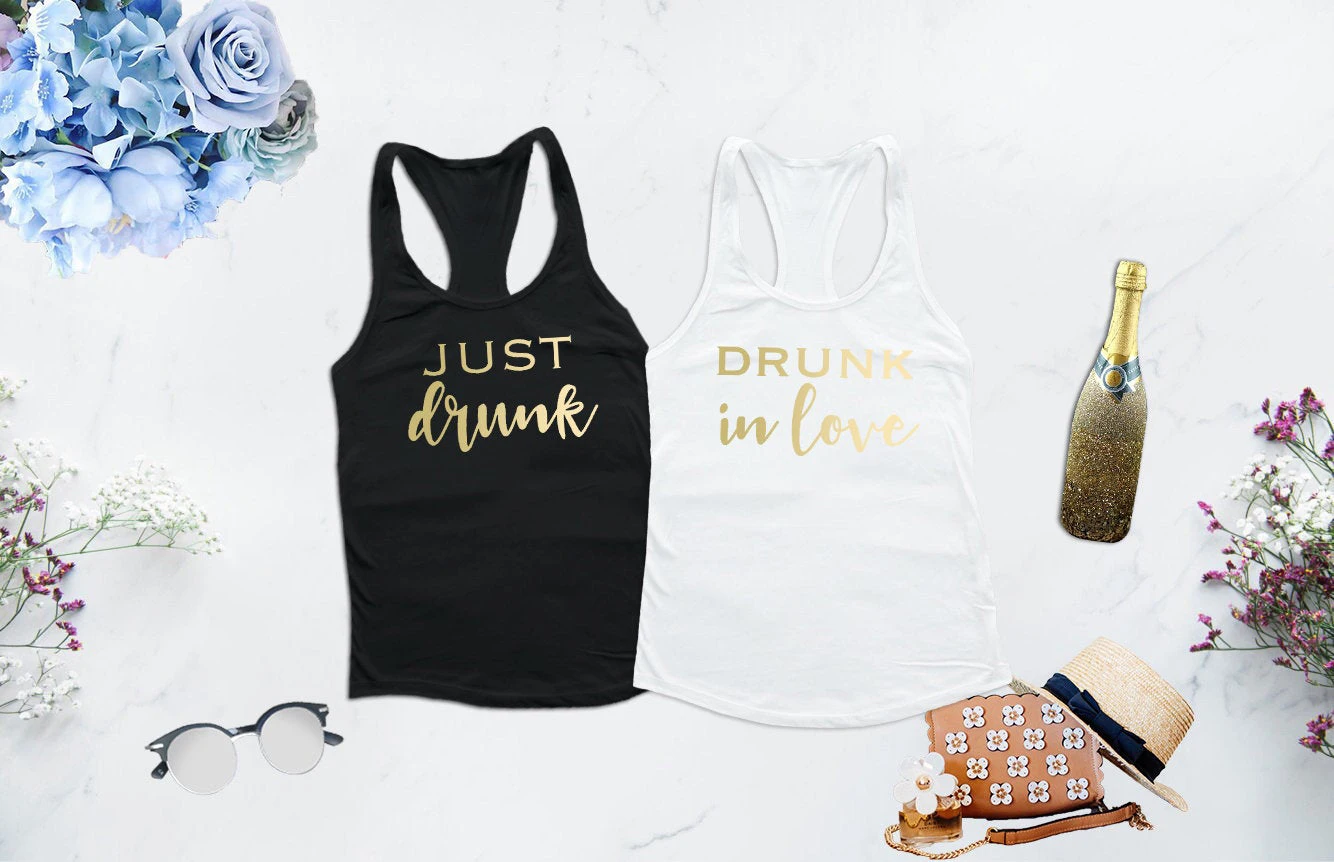 Женская майка без рукавов для подружки невесты художественная одежда|Майки| |