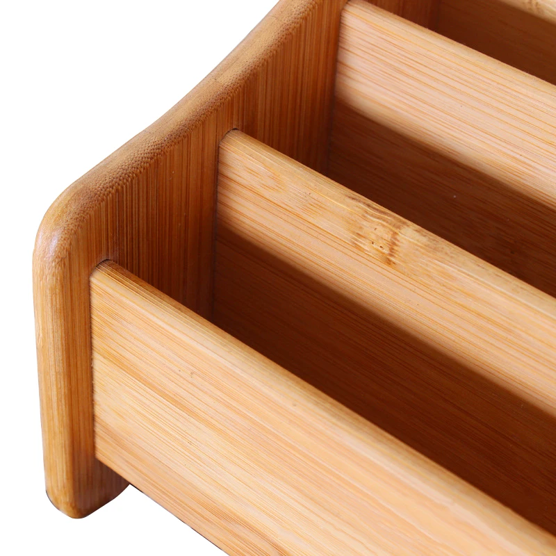 Бамбуковая настольная шкатулка для хранения ювелирных изделий косметичка с