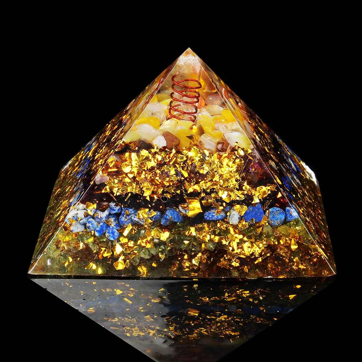 10 24 стиля Orgone Energy конвертер Orgonite Пирамида успокаивает камень душа, меняющий магнитное поле жизни Ювелирные изделия из смолы - Цвет: 10