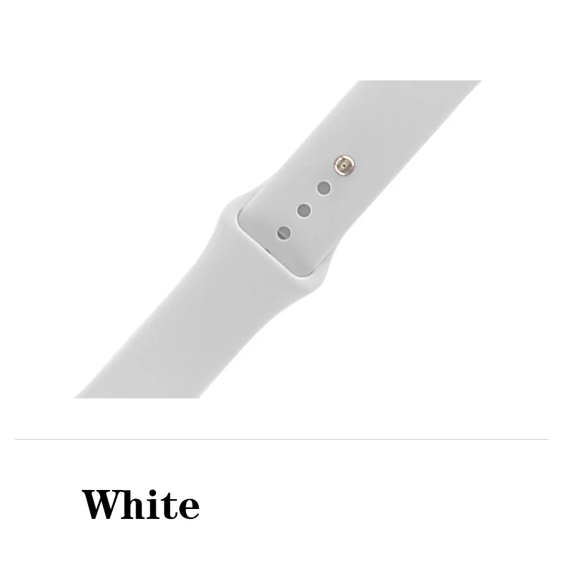 White Ремешок для Apple Watch Band 4 3 Iwatch Band 42 мм 38 мм 44 мм 40 мм силиконовый ремешок для часов оранжевые браслеты для девочек и женщин - Цвет ремешка: White