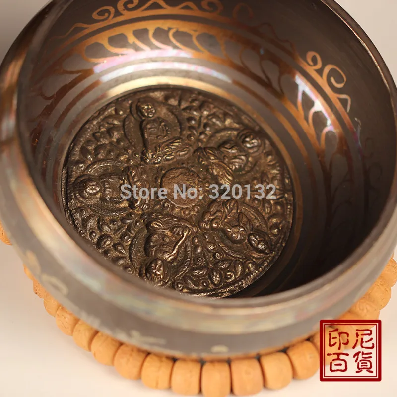 

Mat CHAKRA MEDITATION 16-17cm Diameter men's brass Bowls HEALING GENUINE GLORIOUS OLD YOGA RARE TIBETAN SINGING BOWL copper