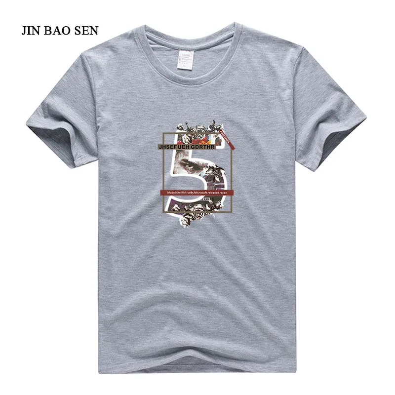 Летняя футболка с короткими рукавами из хлопка 2018 Новая мужская белый свободные