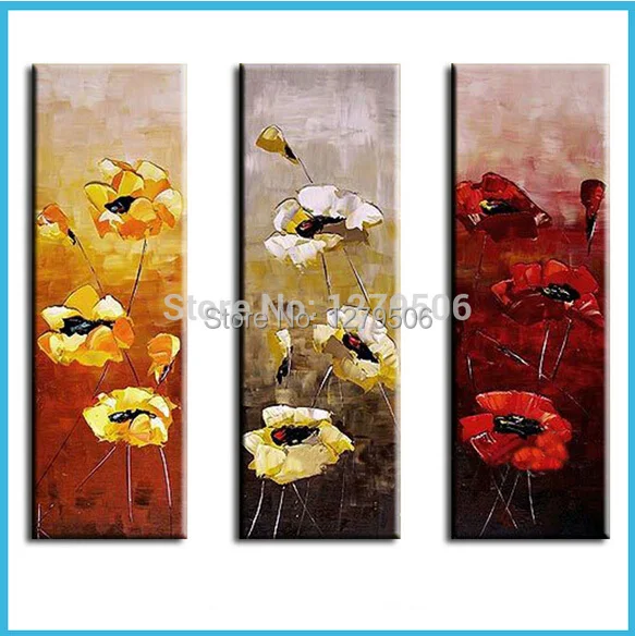 

Hand Painted Abstract Oil Paintings On Canvas Hang Picture Daisy For Living Room Wall Decor Paintings