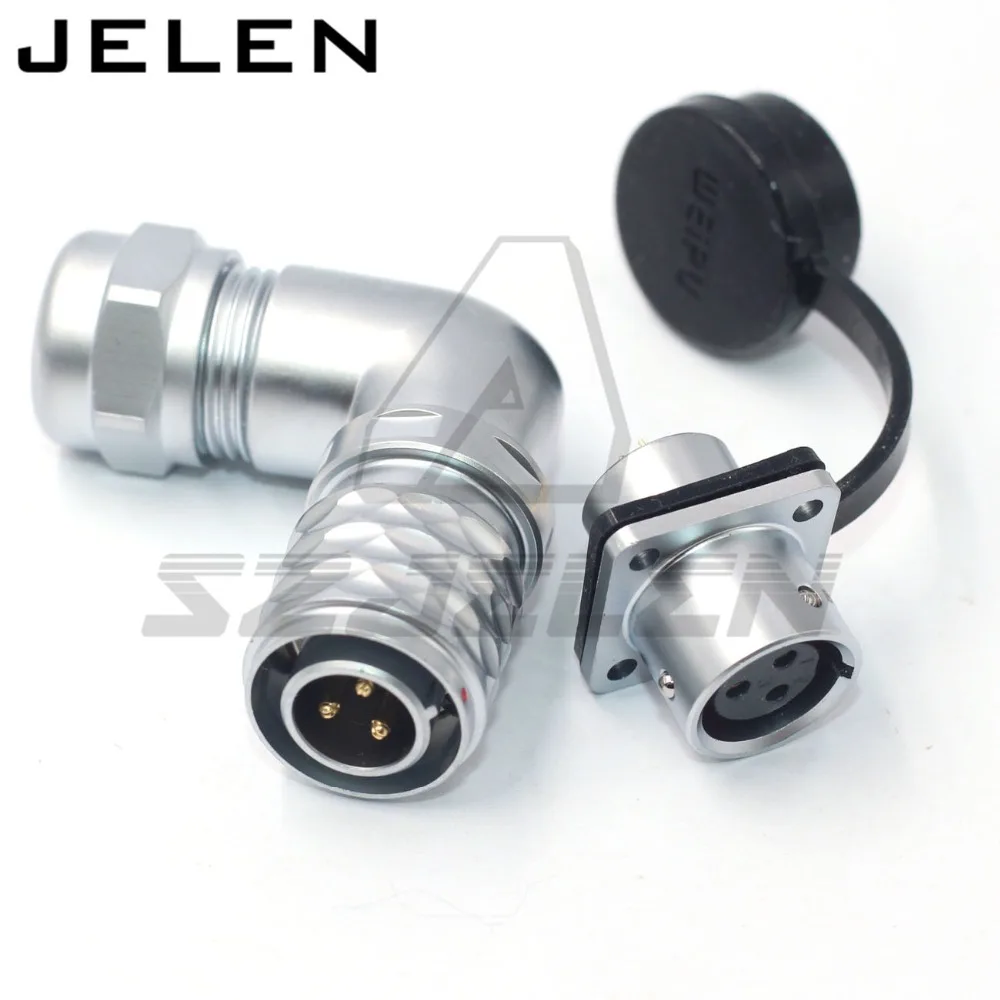 

WEIPU SF1214P/SF1312S 90 degree elbow waterproof connector 3pin M12 Panel mount connector IP67 Aviation connector,