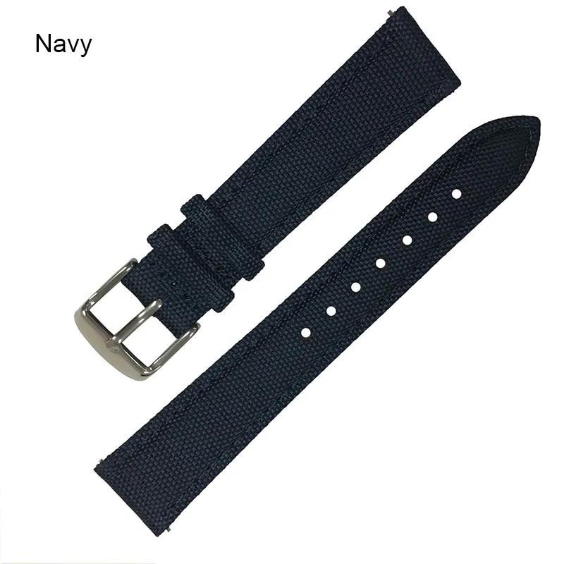 18 мм 20 мм 22 мм Sailcloth Watch Band дополнительные мягкие часы ремешок для мужчин и женщин серый