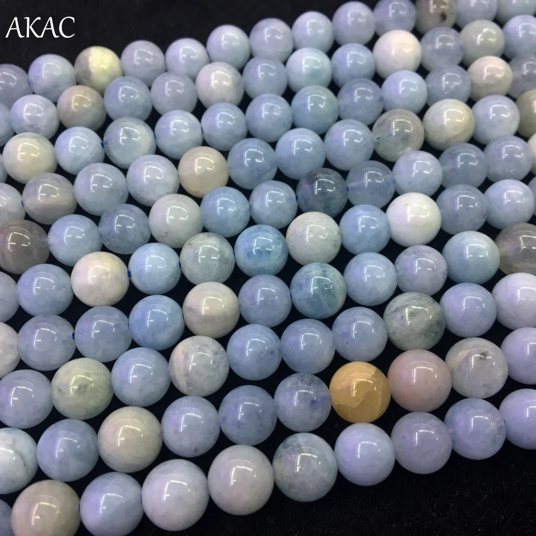 3strands approx8mm natural aquamarine loose beads mix color for diy making wholesale | Украшения и аксессуары