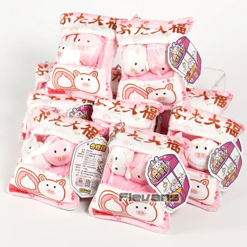 Японский стиль Kawaii Dango свинка поросенок мини плюшевые игрушки брелоки для сумки мягкие куклы 10 шт./лот