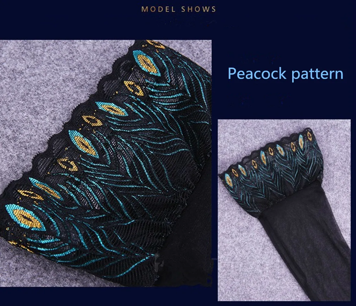 Новинка сексуальные прозрачные кружевные обтягивающие высокие чулки с рисунком