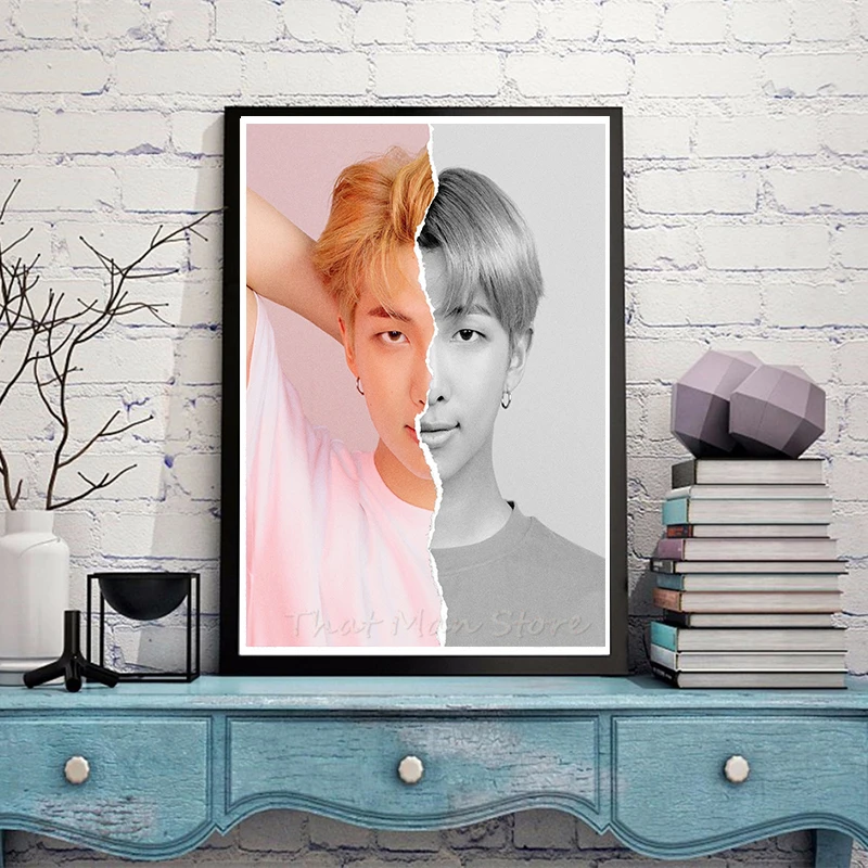 Мода Bangtan мальчики Ablum любовь себя ответ плакат вентиляторы подарок Канцелярский набор белый картон плакат - Цвет: Цвет: желтый