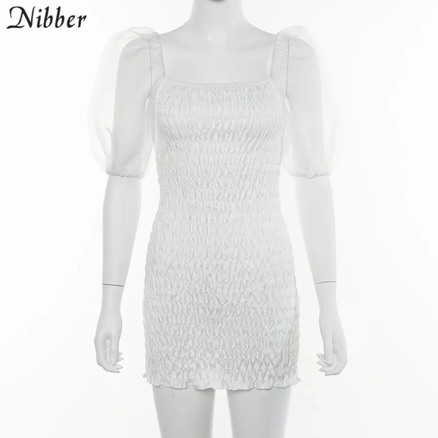 Nibber boho белое элегантное облегающее мини-платье с коротким рукавом для женщин летние модные вечерние облегающие платья для ночного клуба
