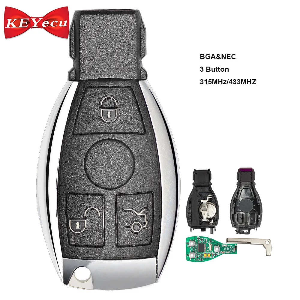 KEYECU для Mercedes Benz дистанционный смарт ключ брелок Поддержка NEC и BGA 2000 + год 3 кнопки