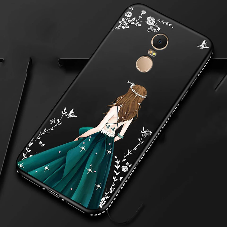 Женский чехол со стразами для XiaoMi RedMi 5 Plus 6A 5A 4A 6 Pro S2 Note 4X4 ТПУ блестки бампер 8 Lite MAX 3