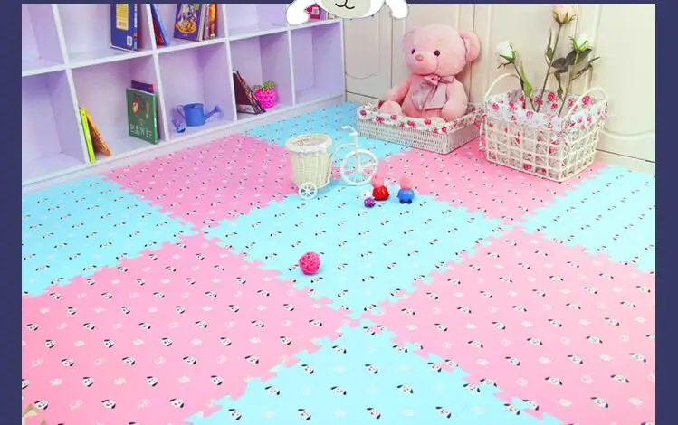 Игровой коврик для детей 30x30x1см с изображением животных собак кроликов кошек