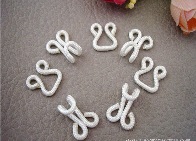 100 комплектов черные белые S M L застежки для бюстгальтера с тканевым покрытием на