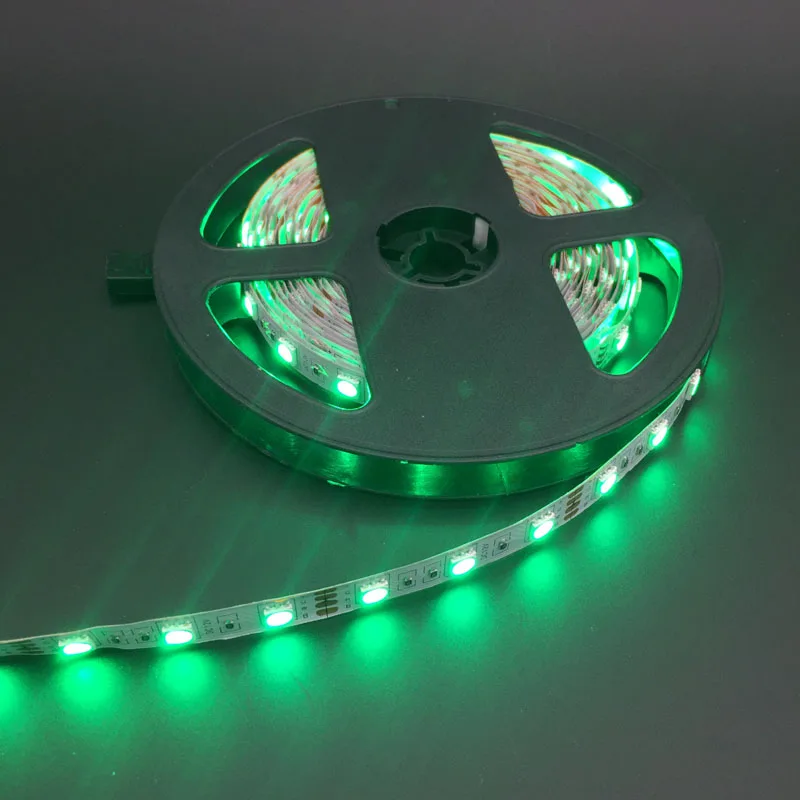 5050 светодиодный NON-Водонепроницаемый RGB ленты 60 s/M 300 светильник белого и синего