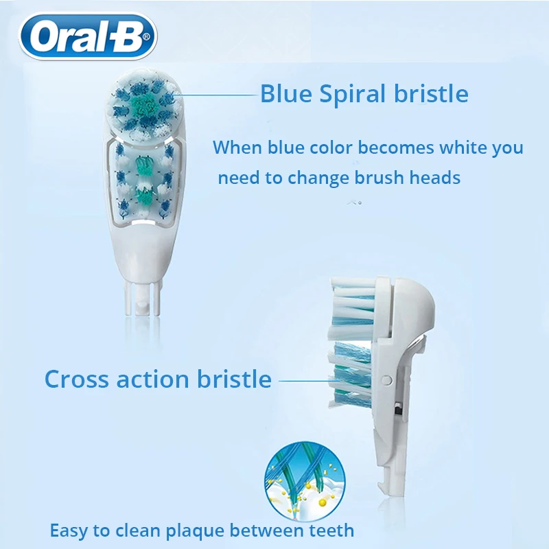Oral B электрическая зубная щетка для крестообразной чистки зубов отбеливающая