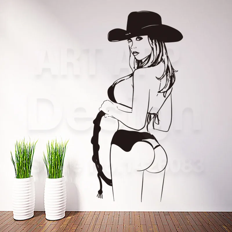 Новый дизайн искусства домашний декор недорогая виниловая Красивая крутая леди
