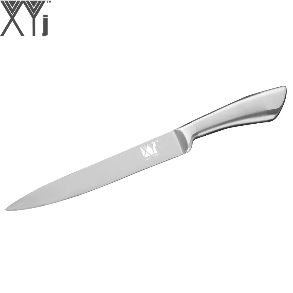 XYj 8 дюймов нержавеющая сталь нарезки Ножи мясо суши рыба пособия по кулинарии