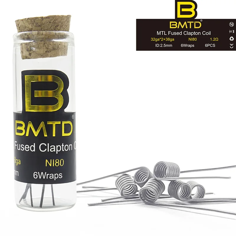 NI80-2clapton-1.2ohm Сверхтонкий DIY MTL Предварительно Построенная катушка Ni80/A1/SS316L Плавленая катушка clapton mtl для manta RTA TANK/RDA/RDTA - Цвет: NI80-2clapton-1.2ohm