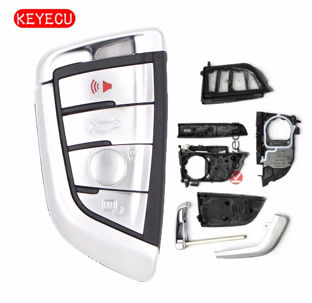 Keyecu Новый Uncut дистанционный чехол для ключа автомобиля Fob 4 кнопки BMW X5 X6 2014-2016 |