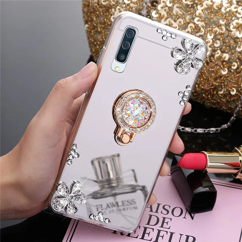 Зеркалоалмазный чехол для samsung Galaxy A50 A70 A30 A40 M10 M20 M30 S10E S8 S9 S10 плюс J6 J4 A8 A6 A7 A9 2018 3D