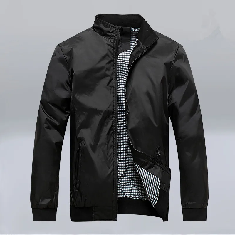 

2018 New men's jackets casual autumn slim thin fashion jacket men stand collar jacket male wholesale large size chaqueta Jaqueta