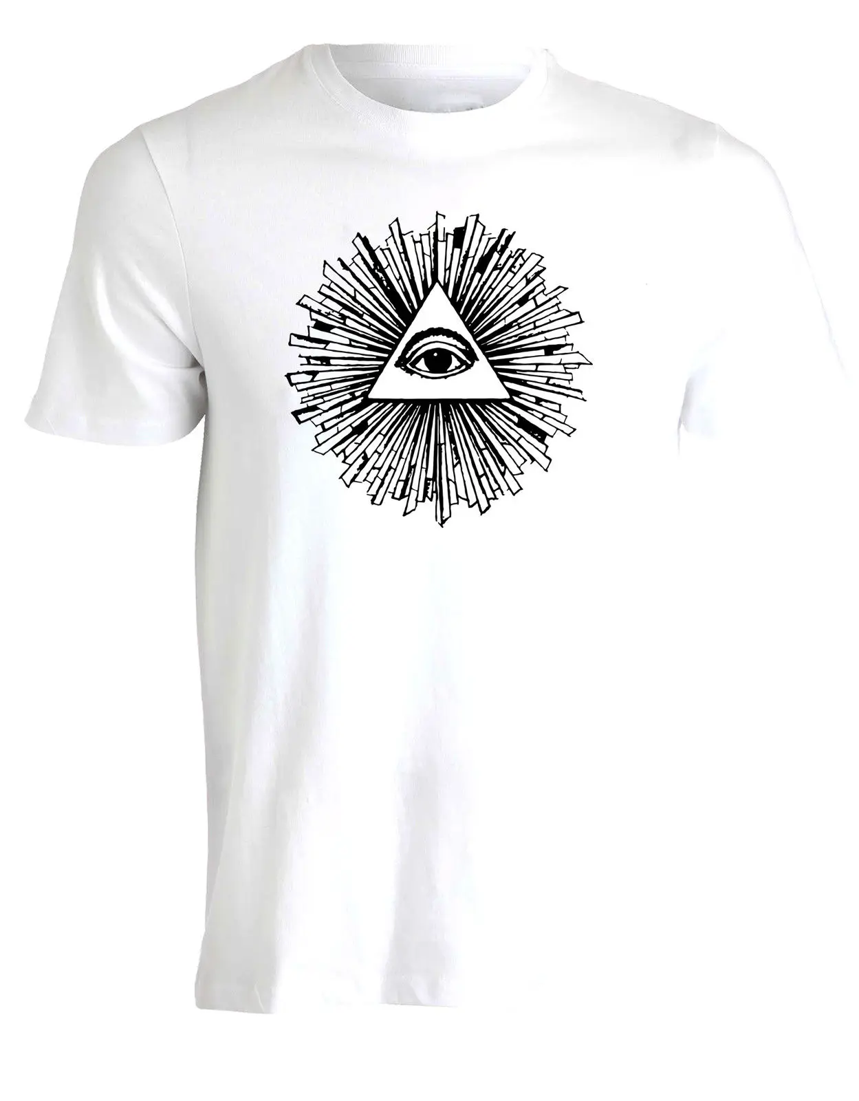 Мужская футболка с ярким символом Illuminati All Seeing Eye AD85 крутая повседневная мужская