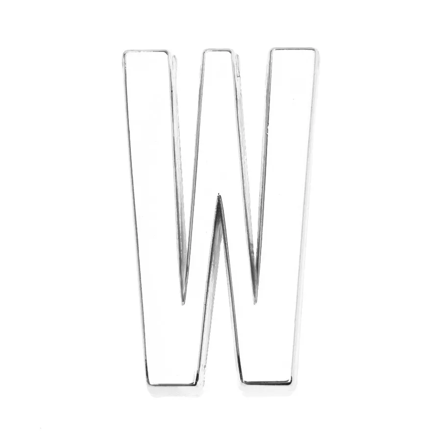W 1 шт. внутренний диаметр 30 мм горка Шарм розовое золото серебро Цвет английские буквы DIY аксессуары Подходит 30 мм широкий ошейник ремень для питомца - Окраска металла: W