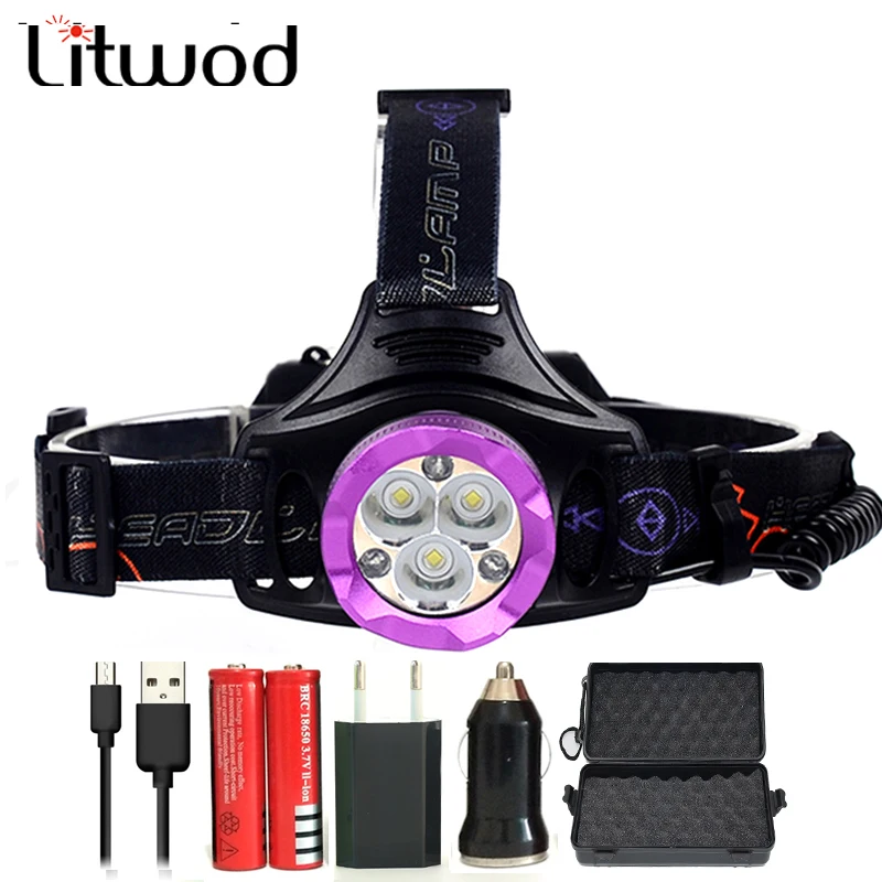 Светодиодный налобный фонарь Litwod Z307307 18650 лм 3 шт.|Налобные LED-фонари| |