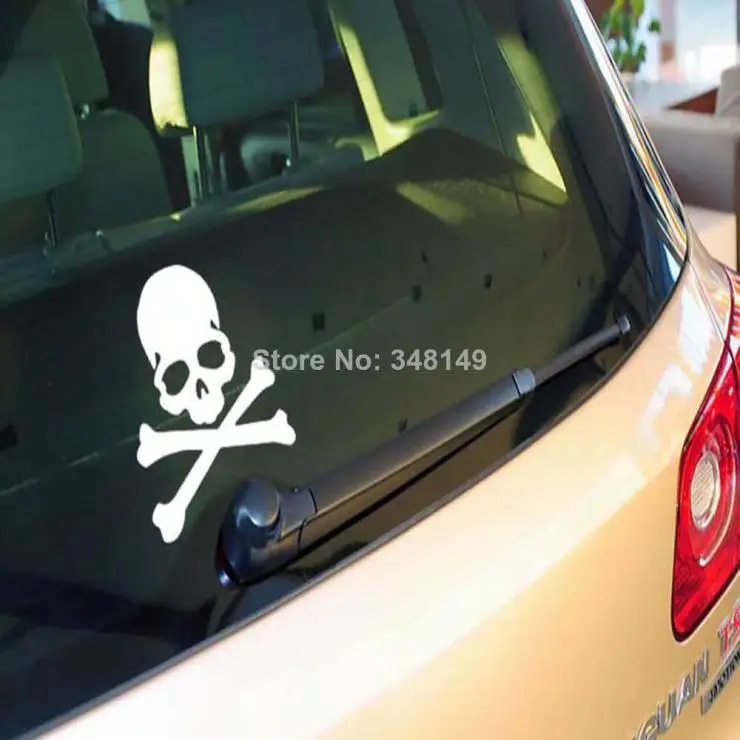 Алиавто Стайлинг Забавный Череп Светоотражающая наклейка автомобиля и Наклейка
