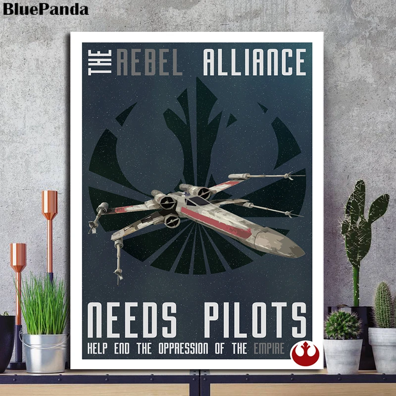 Star Wars propagation The rebel alliance need pilots постер Картина на холсте спальня настенная