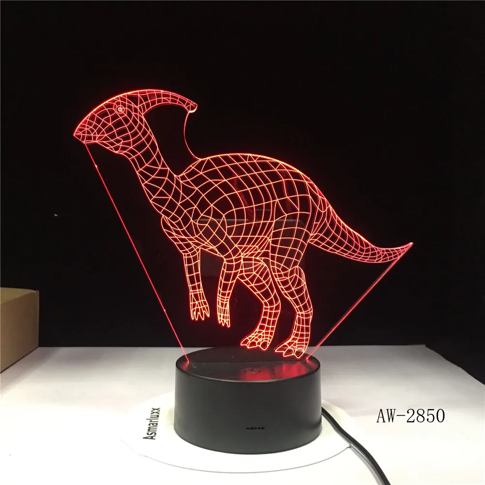 Стигимолоха Fabrosaurus целофизиса коритозавр динозавр 3d светодиодные лампы 7 цветов