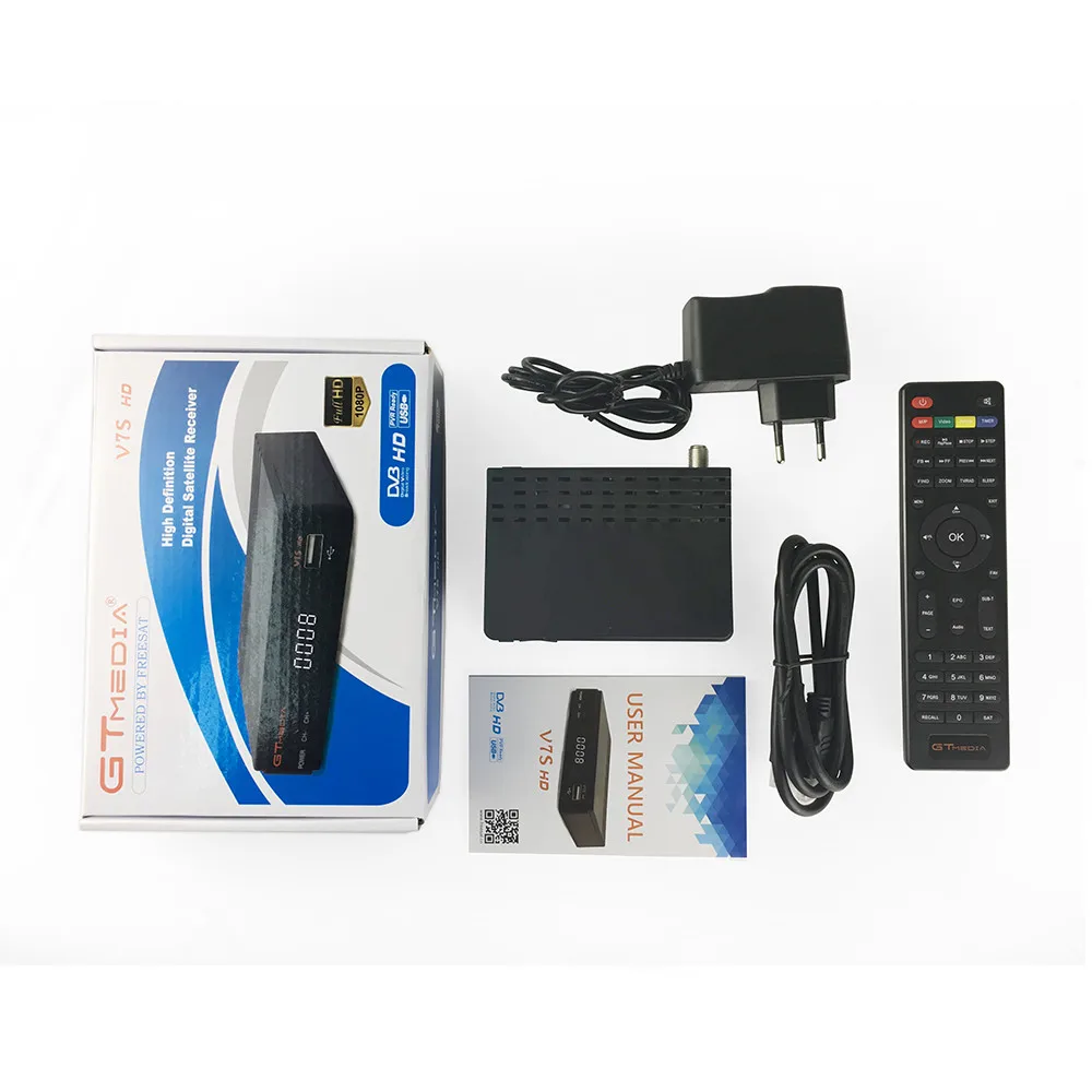 

1pcs Freesat V7S HD DVB-S2 Satellite Receiver Full 1080P HD Receptor Support Cline PowerVu 7 lines Biss key Set Top Box PK V7 HD