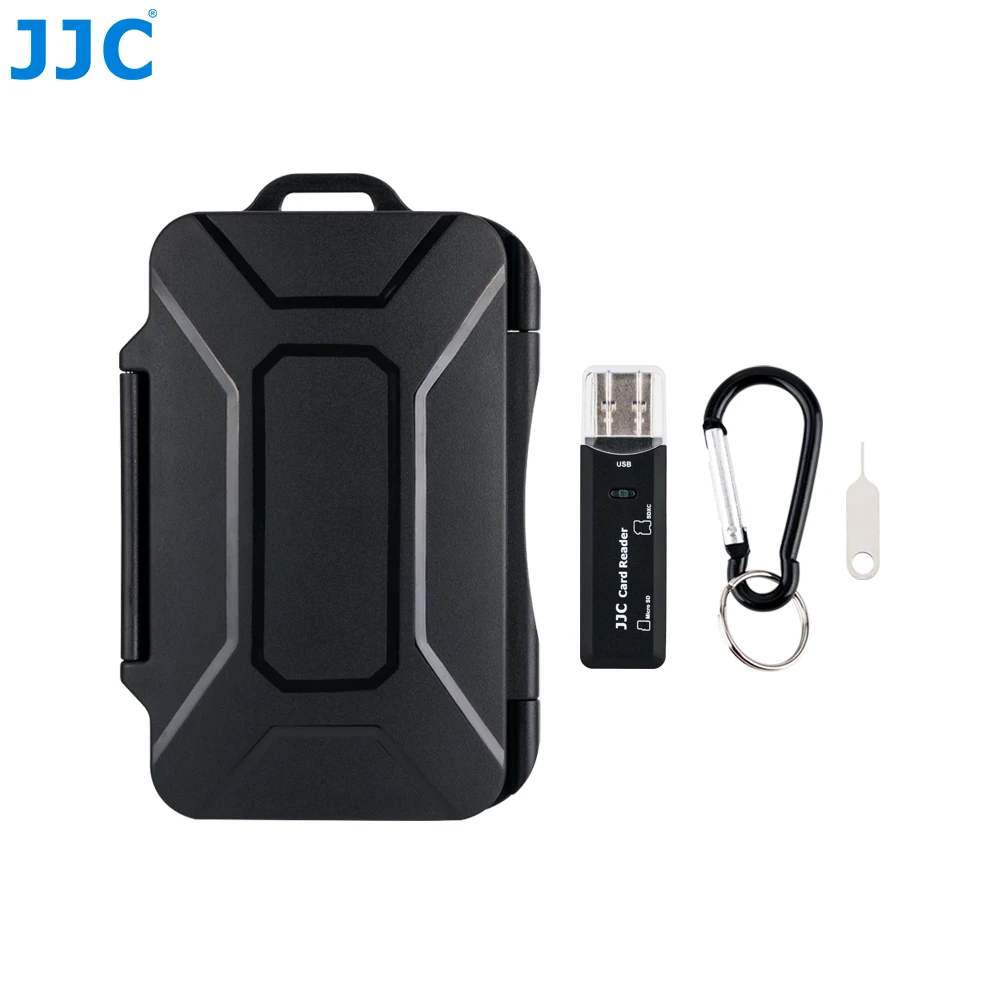JJC MCR-STS27 чехол для карты памяти жесткий чехол может хранить SD x 7, TF x 16, Micro SIM x 2, Nano SIM x 2 для карт Canon/Nikon/Sonyi/Olympus