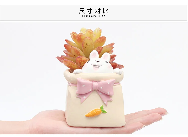 ROOGO дизайн мода мультфильм животное горшок zakka ручные ремесла kawaii цветочные горшки суккулент горшок украшение дома
