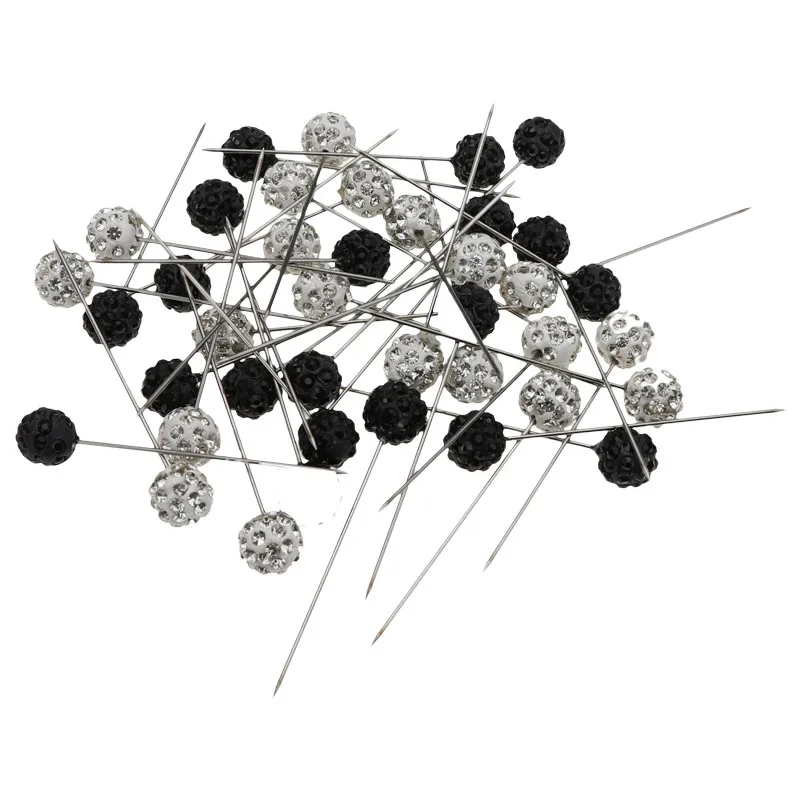 40PCS package Игольчатый штифт для бусин, аксессуары для самостоятельной сборки, игольчатый штифт для шитья ювелирных изделий, алмазная игла, стразы, штифты на голову - Цвет: 40PCS package
