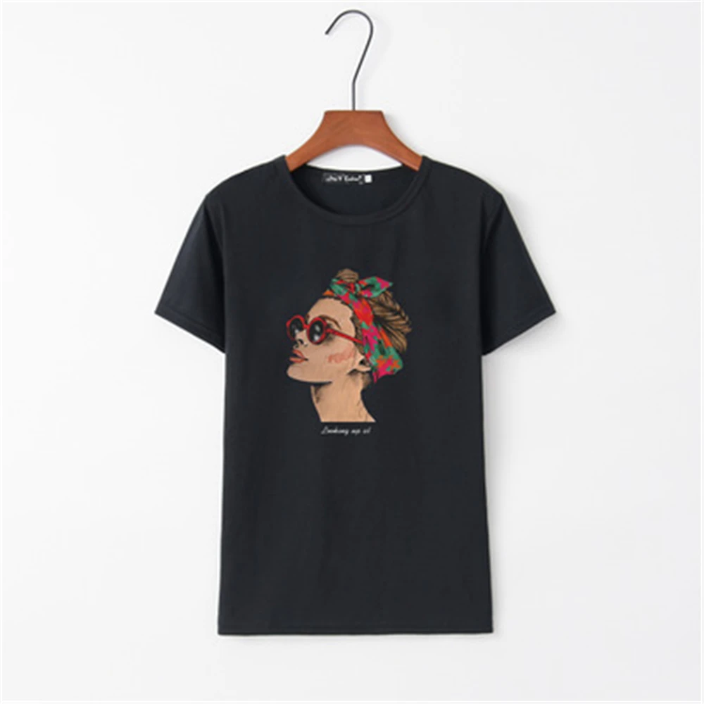 2019 модная женская футболка с крутым принтом белая хлопковая летняя повседневная