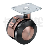 2 inches zinc alloy red bronze flat swivel casters furniture wear resistant silent wheel electrical casters