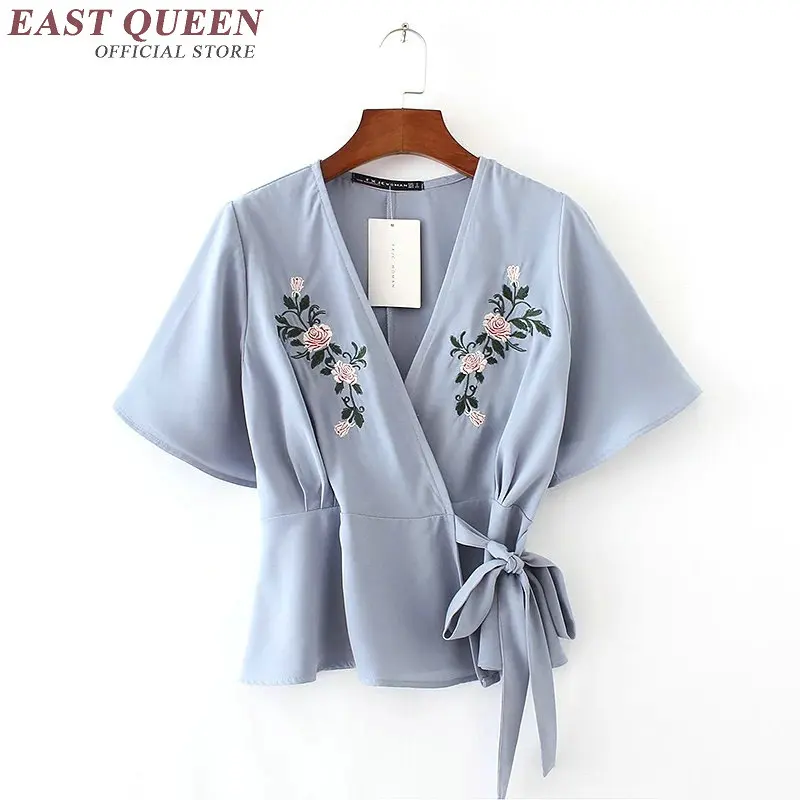 Блузка с вышивкой в стиле бохо хиппи женская одежда мексиканская блузка NN0593 Y |