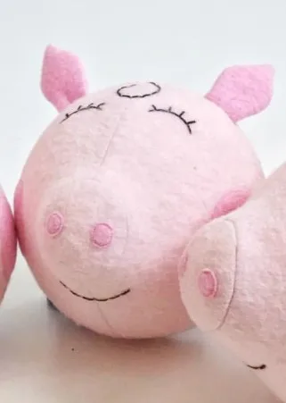 piggy Горячая Распродажа 3D голова слона животные голова игрушки Дети Спальня Настенные Вешалки Декор чучела Рождественский подарок - Цвет: piggy