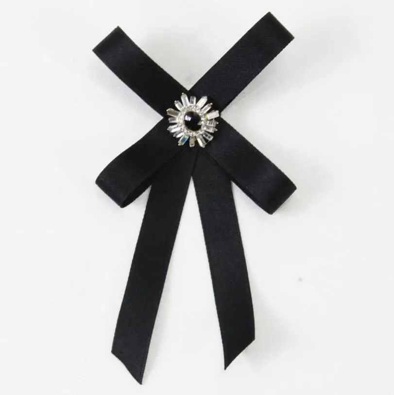 Ретро брошь с двумя бриллиантами и бантом искусственный воротник декоративный