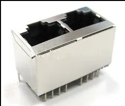 20pcs/Lot Network Socket 1x2 Vertical RJ45 Socket 5224-8P8C 1x2 Shielded 180 Degree