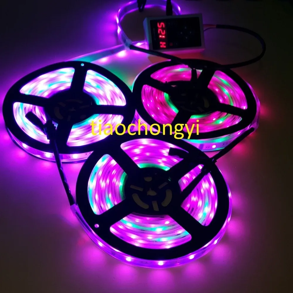 15 м 3х5 450 светодиодов 5050 RGB Dream Color 6803 IC Светодиодная лента 133 Изменение + RF Rmote | Лампы