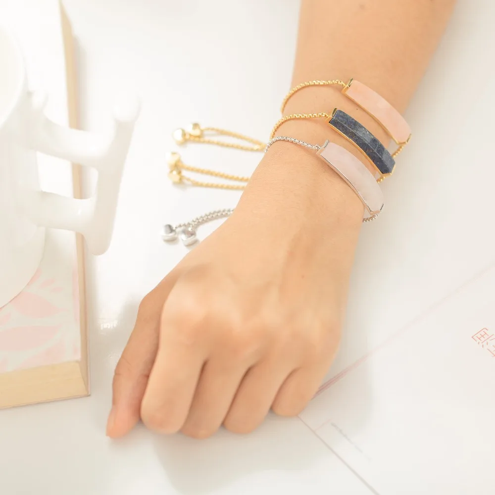 Spellbound Природный полудрагоценный камень Ляпис Браслеты для Для женщин золото и