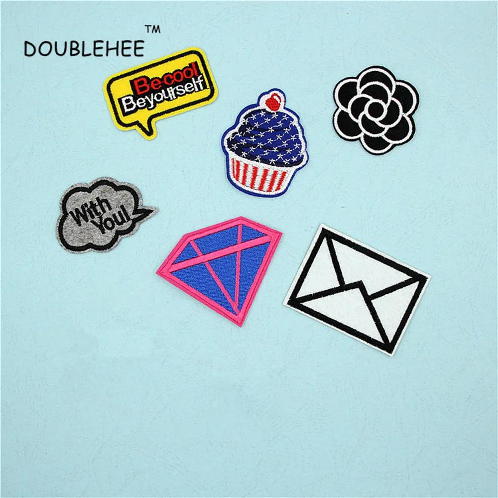 DOUBLEHEE конверт Цветок Любовь патч для тканевая наклейка вышитое железо на патчи