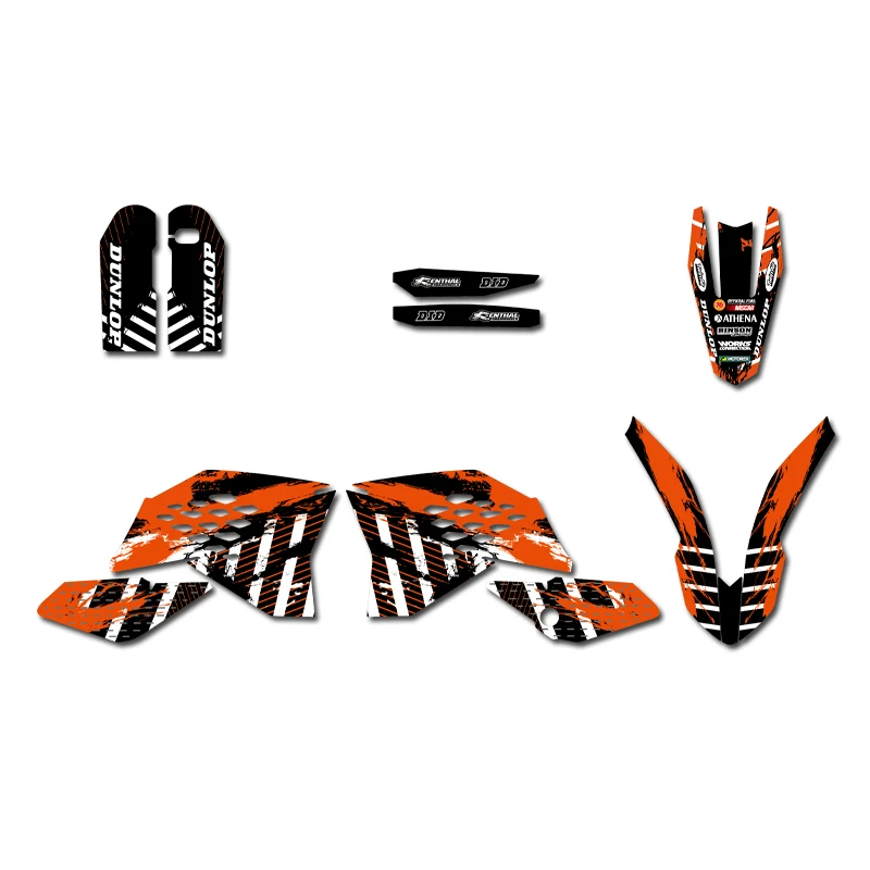 0303 Байк Графический фон наклейка Стикеры для KTM SXF XC 125 524 150 200 250 300 350 400 450 500 2008 2010 SX 07