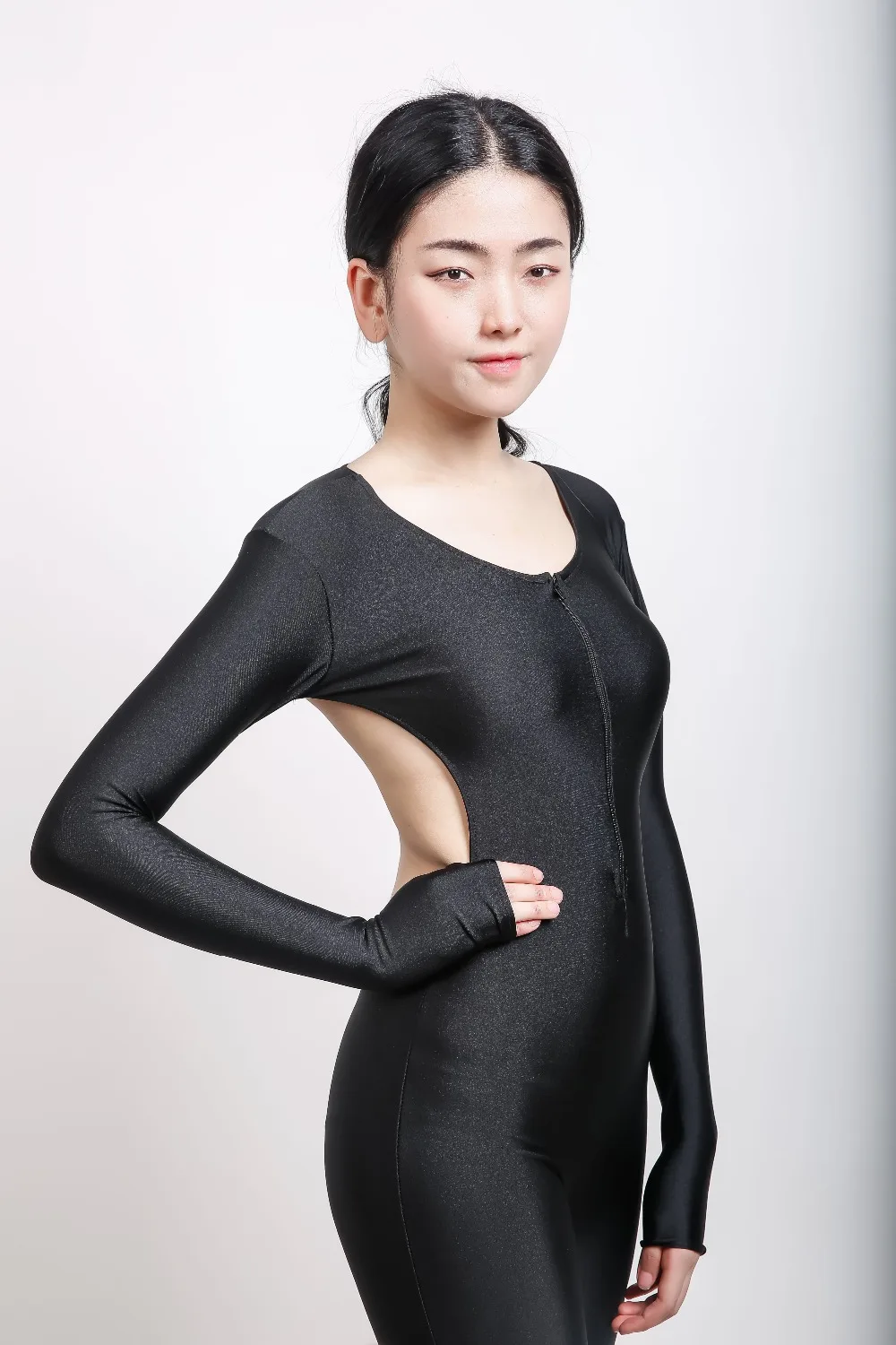 Черный спандекс женский костюм кота Новый лайкра зентай Косплей Костюм|zentai lycra