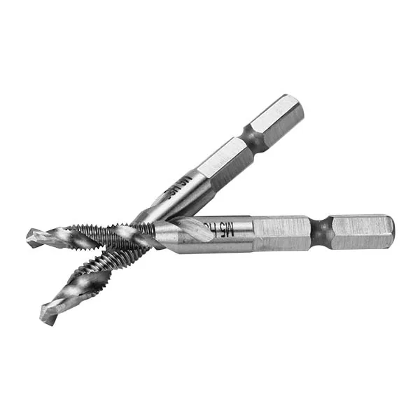 6 pcs HSS 1/4 Inch Hex Shank Combination Drill Tap Bit Set Metric Deburr Countersink Bits | Инструменты