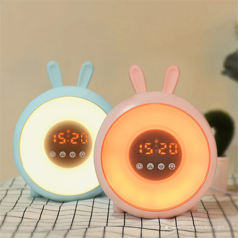 Светодиодный цифровой будильник Sunrise Wake Up Light моделирование прикроватная лампа